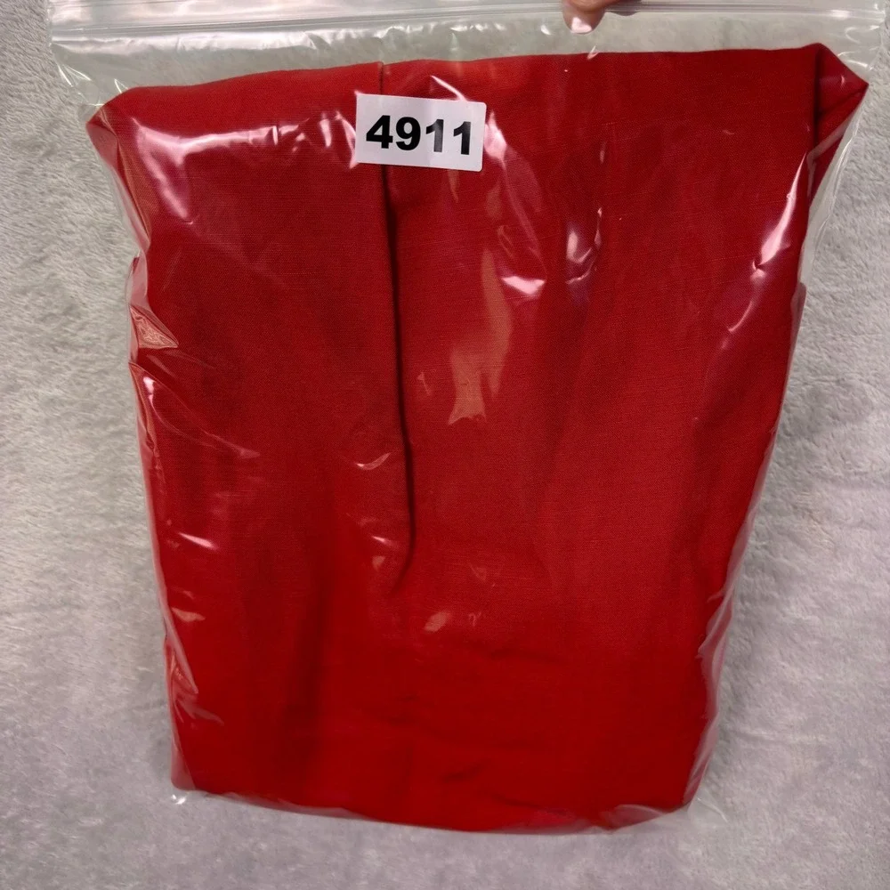 NWT Banana Republic Women Jumpsuit 0P Red Linen Blend Belted Wide Leg Sleeveless